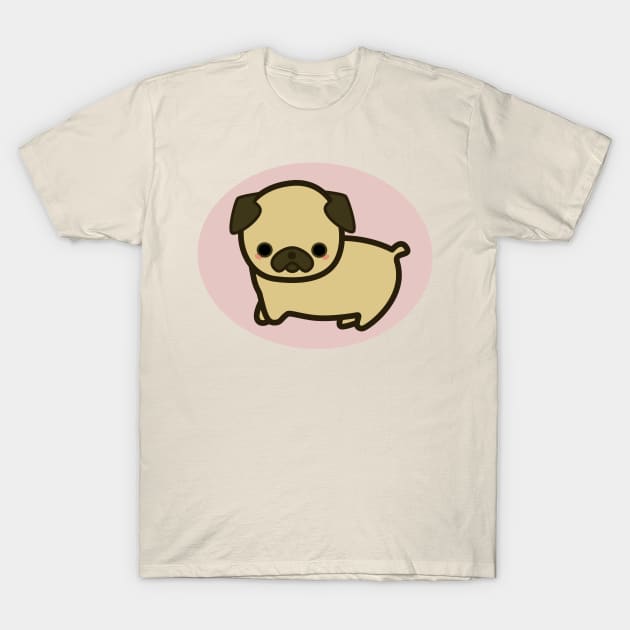 Cute Little Pug T-Shirt T-Shirt by happinessinatee